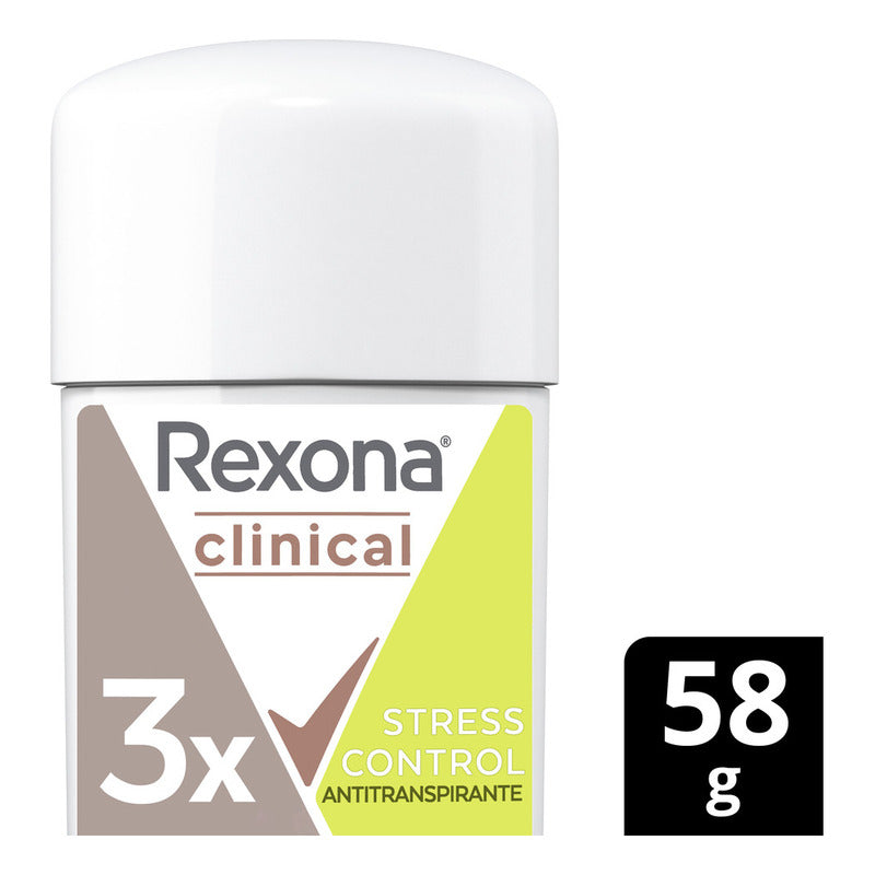 Desodorante Rexona Clinical Para Mujer Crema Stress Ctrl 58g