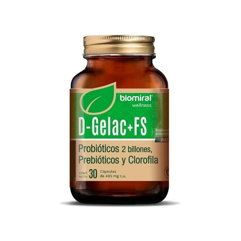 Biomiral D Gelac + Fs Prebióticos Y Clorofila 30 Caps