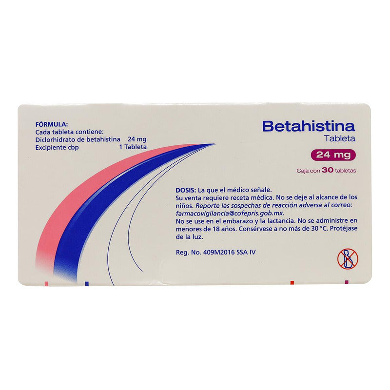 Betahistina 24 Mg C/30 Tabletas Psicofarma