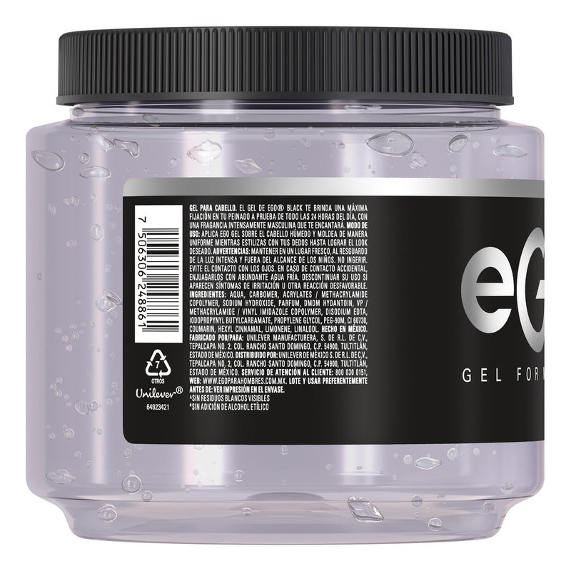 Gel Fijador Para Cabello Ego Black 1350 Ml