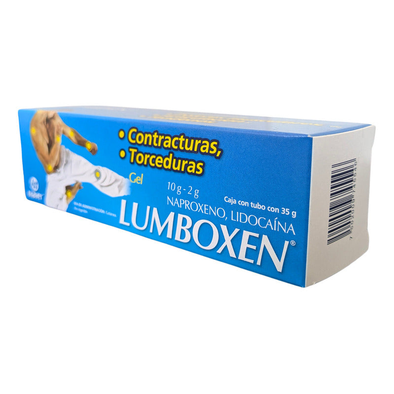 Lumboxen Gel Con Naproxeno Y Lidocaína, Alivia Dolores Musculares, 60 G
