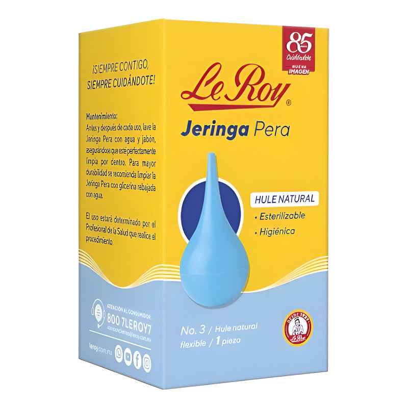Le Roy Jeringa Pera Hule Natural No. 3 1pz Azul Acero