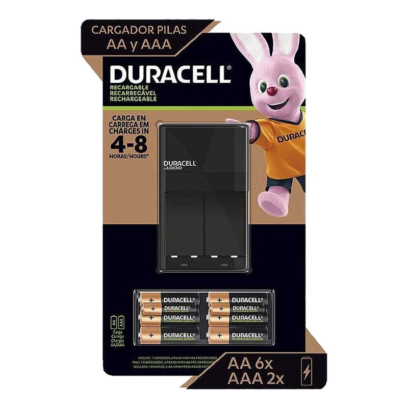 Duracell Cargador Duracell +6 Pilas Aa 2500ma+2 Pilas Aaa