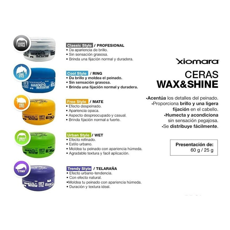 Wax & Shine Cera Modeladora Para Cabello Trendy Telaraña 60g