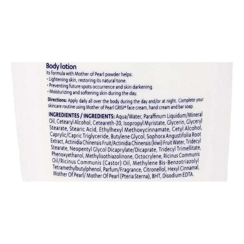 Crema Corporal Líquida Grisi Concha Nácar 400ml