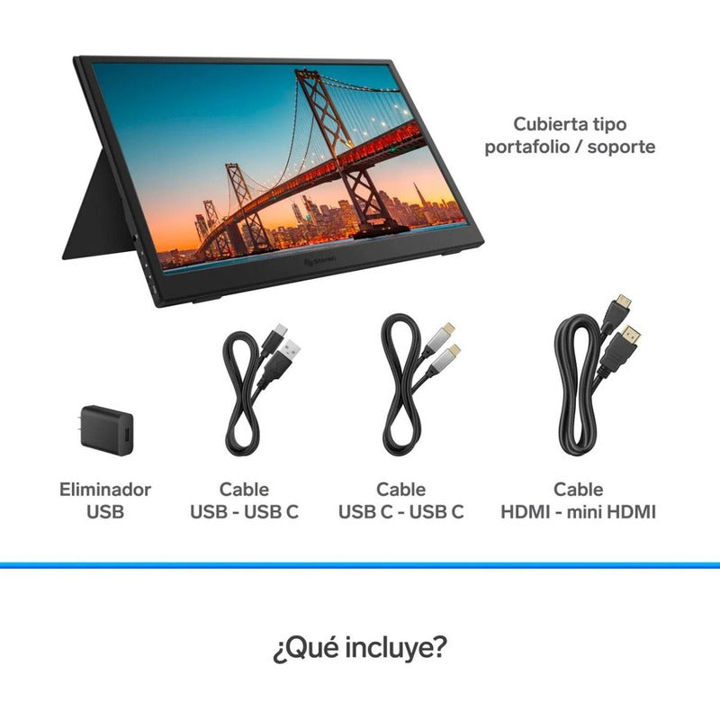 Monitor Portátil Hdr De 15.6 Para Laptop- Dis-116 0001-negro