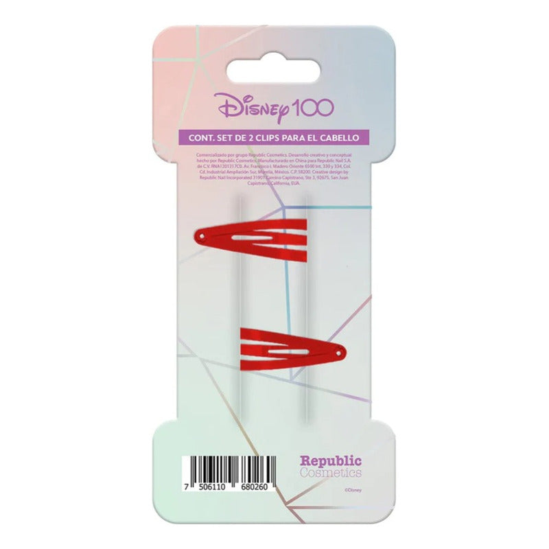 Set De 2 Clips Para Cabello Disney 100 Minnie Mouse