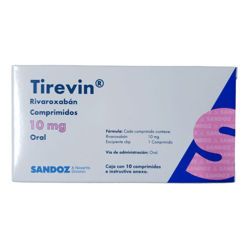 Tirevin Rivaroxabán 10 Mg Caja Con 10 Comprimidos