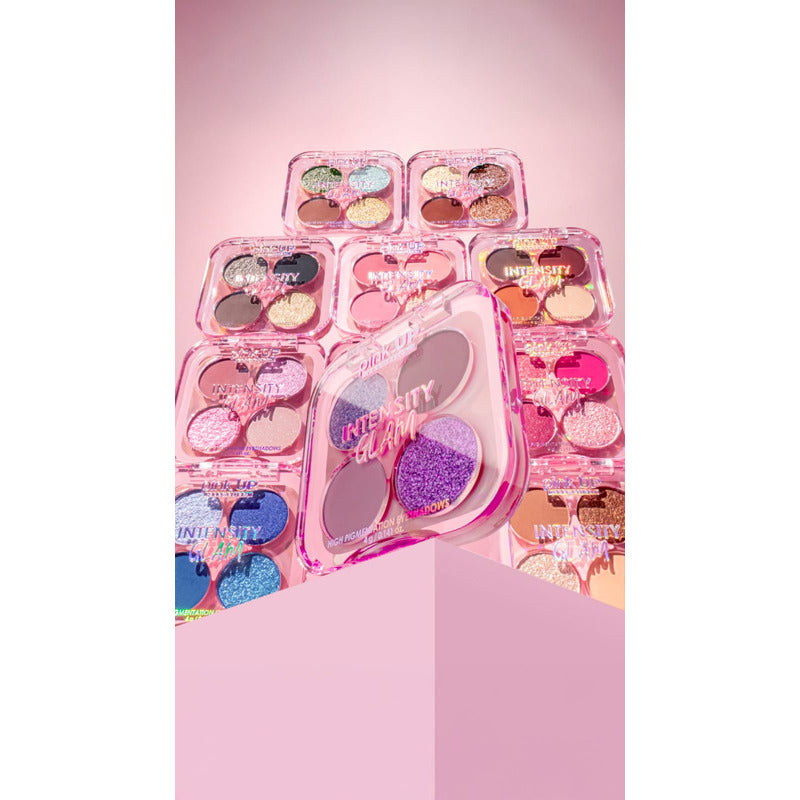 Pink Up Cuarteto De Sombras Para Ojos Paleta Glam 01 Charm