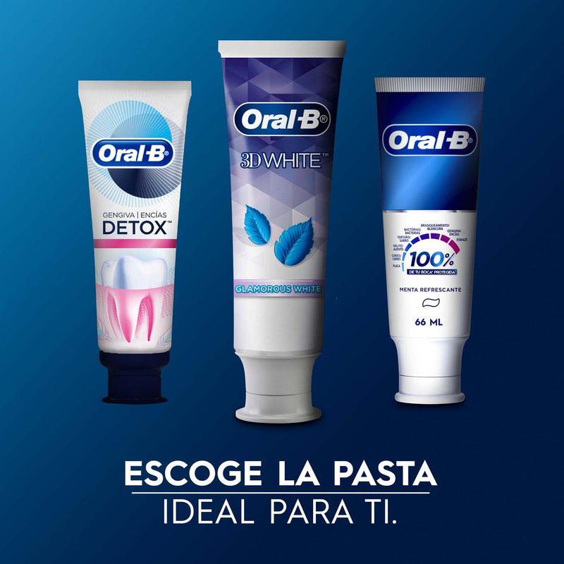 Pasta De Dientes, Oral B, 3d White Blanqueador Avanzado Con Flúor, 120 Ml