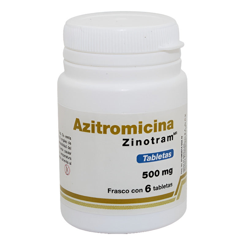Azitromicina Zinotram Tabletas 500mg 6 Tabletas
