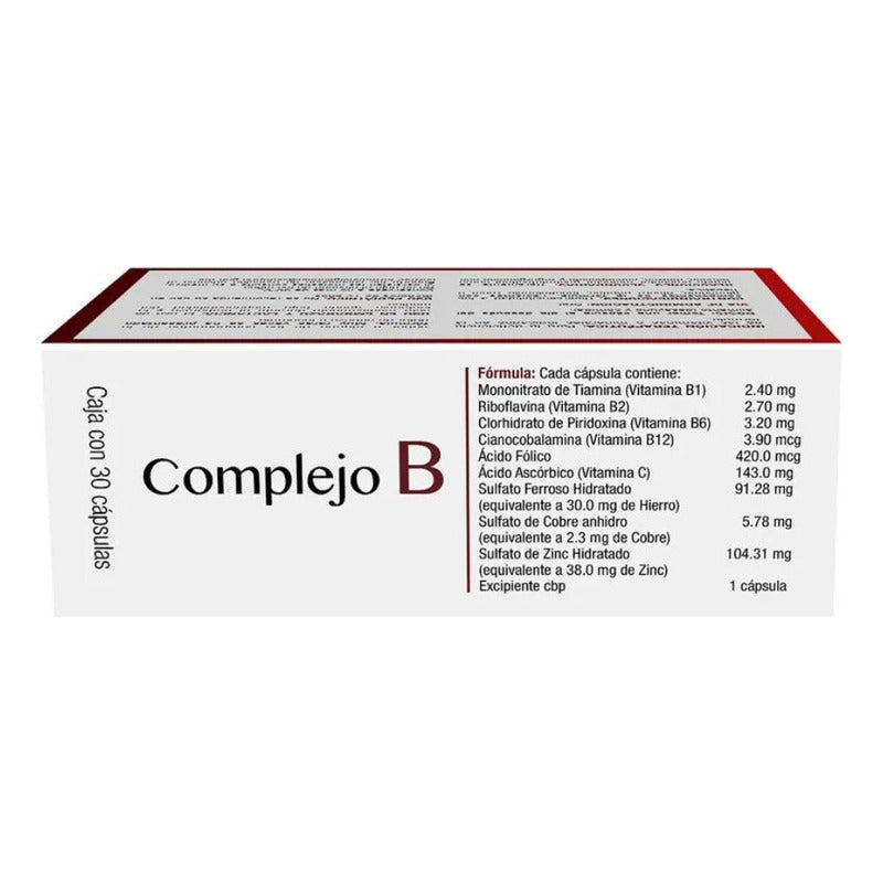 Progela Complejo B Vitaminas Y Minerales 30 Cap No