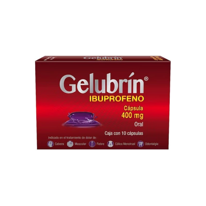Gelubrin Ibuprofeno 400mg 10 Capsulas