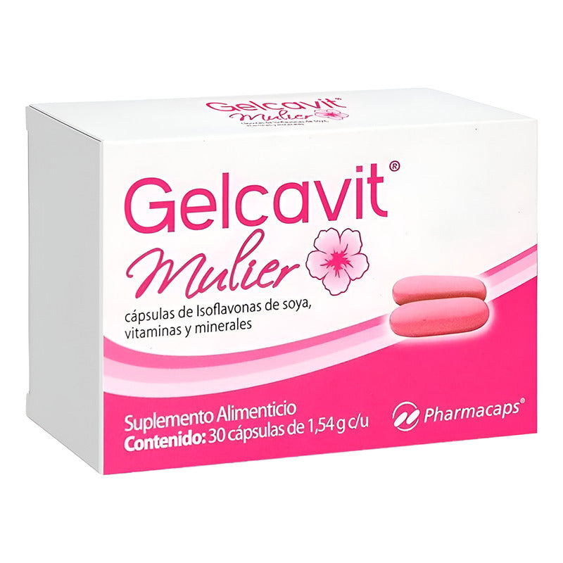 Gelcavit Isoflavonas De Soya Vitaminas Y Minerales C/30caps No