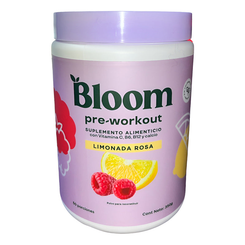 Bloom Pre-workout Sup. Alimenticio Sabor Limonada Rosa 350g Limonada Rosa