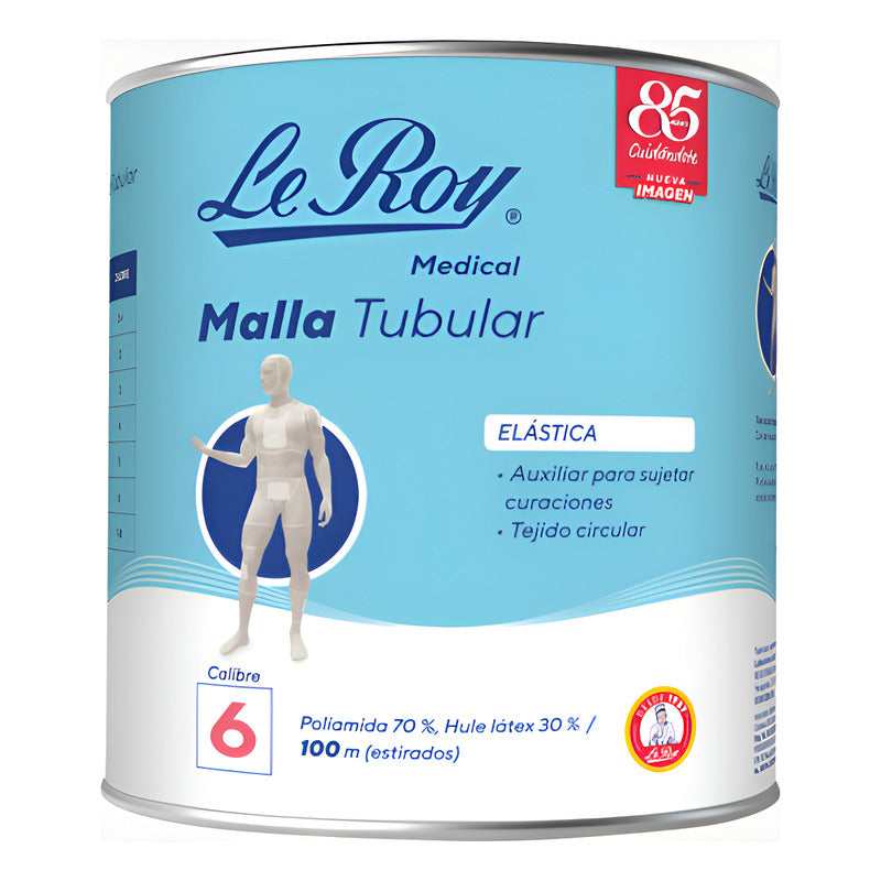 Le Roy Venda Malla Tubular Elástica Cal #6 Bote 100 Metros Blanco