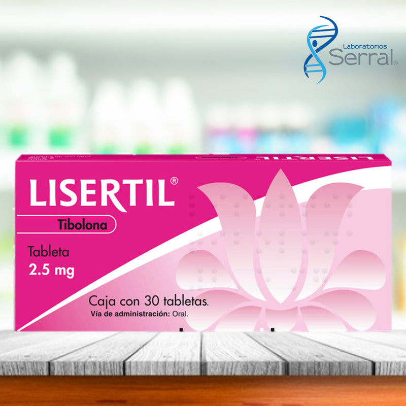 Lisertil Tableta Tibolona 2,5 Mg, 30 Tabletas