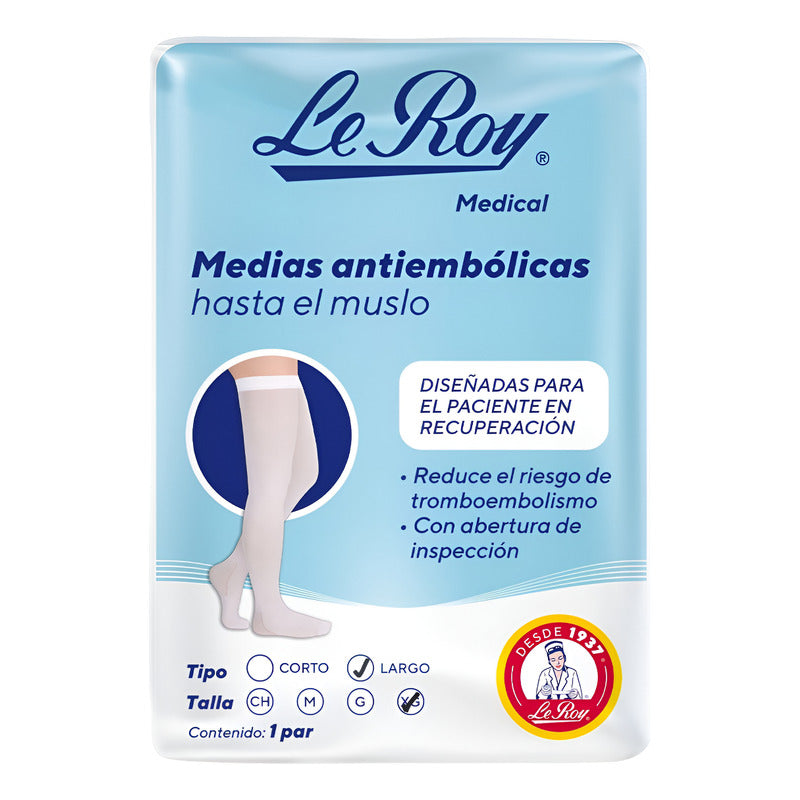 Medias Antiembolicas Leroy Hasta El Muslo Tipo Largo