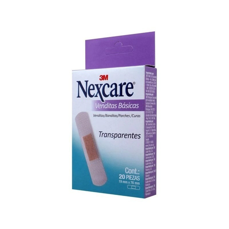 Nexcare Venditas Básicas Transparentes 20 Piezas