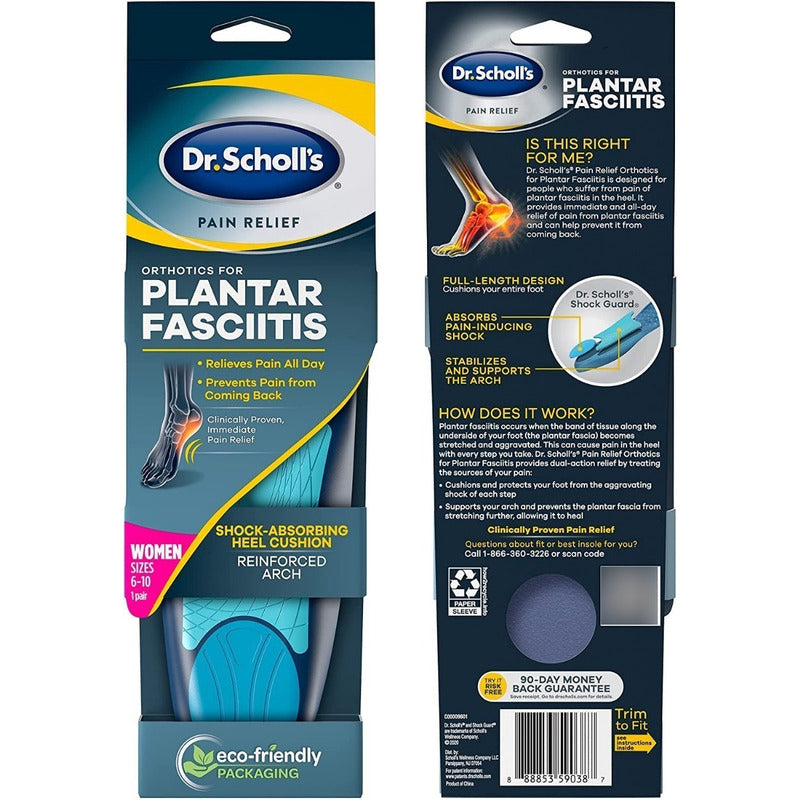 Dr Shcolls Plantillas Para Facitis Plantar Mujer 6-10 Azul