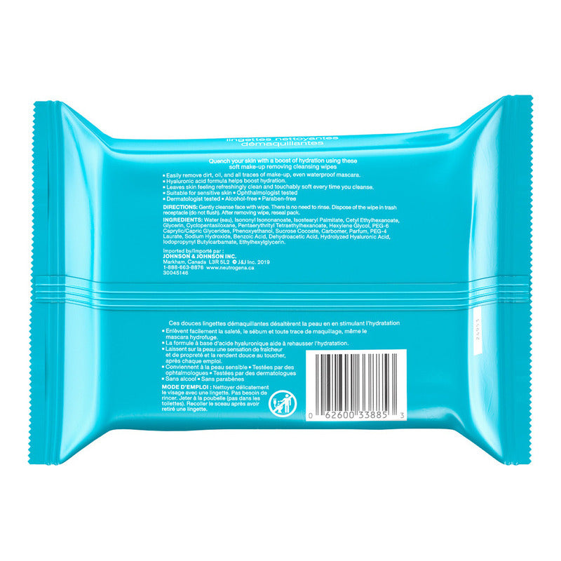 Toallitas Limpiadoras Neutrogena Hydro Boost 25 Pzs - Todo Tipo De Piel - Día/noche