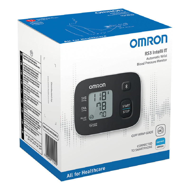 Omron Baumanómetro Rs3 Intelli It De Muñeca Con Bluetooth Negro