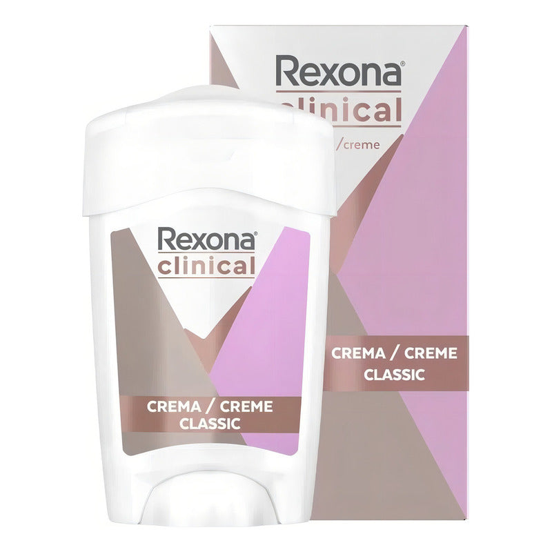 Antitranspirante En Crema Rexona Woman Clinical Classic Paquete De 3 piezas De 58 G C/u