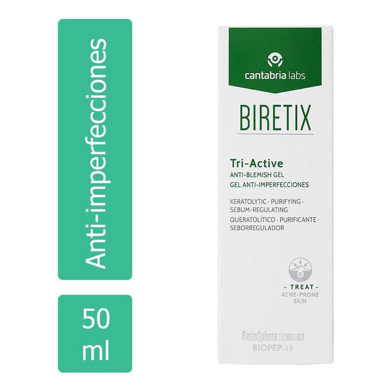 Biretix Tri Active Gel Anti Imperfecciones -cantabria- 50ml Tipo De Piel Grasa