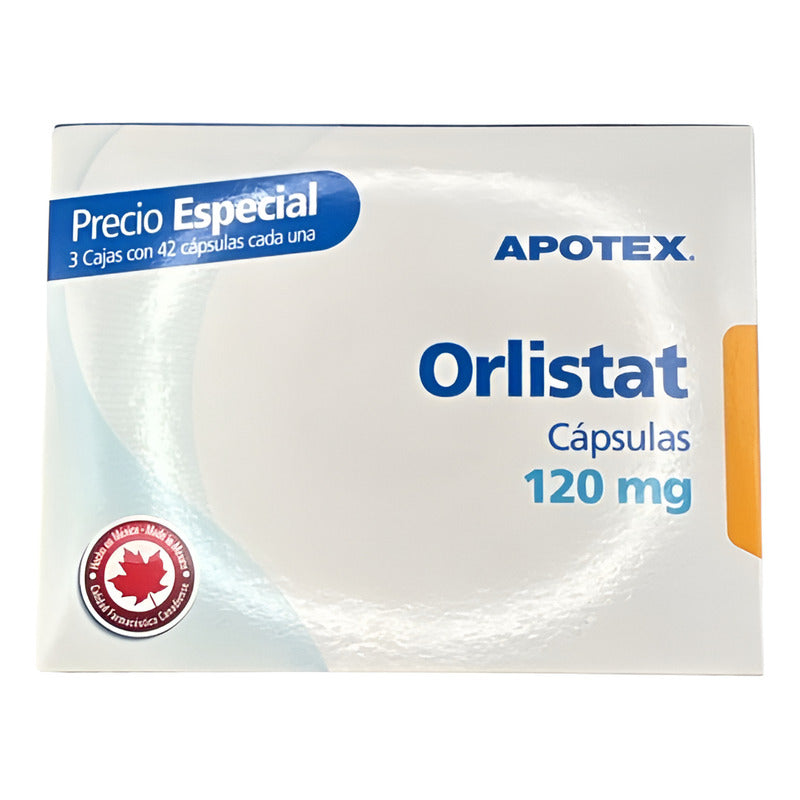 Apotex Orlistat Control De Peso 120mg 126 Capsulas