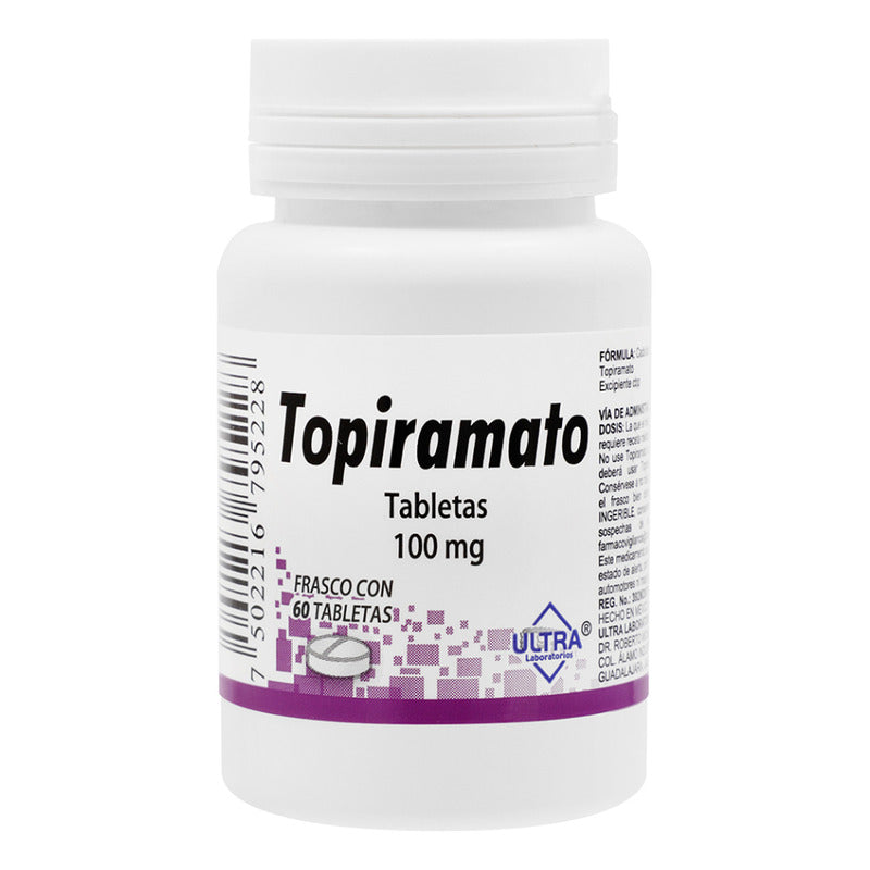 Topiramato Ultra 100mg Caja Con 60tabs