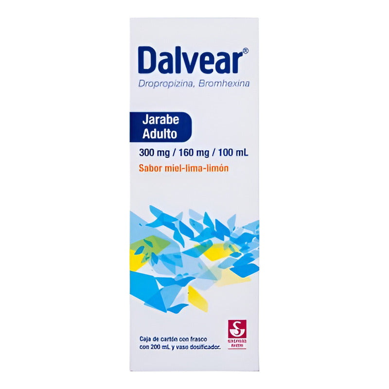 Dalvear Dropropizina 300mg /bromhexina 160mg Jarabe Adulto