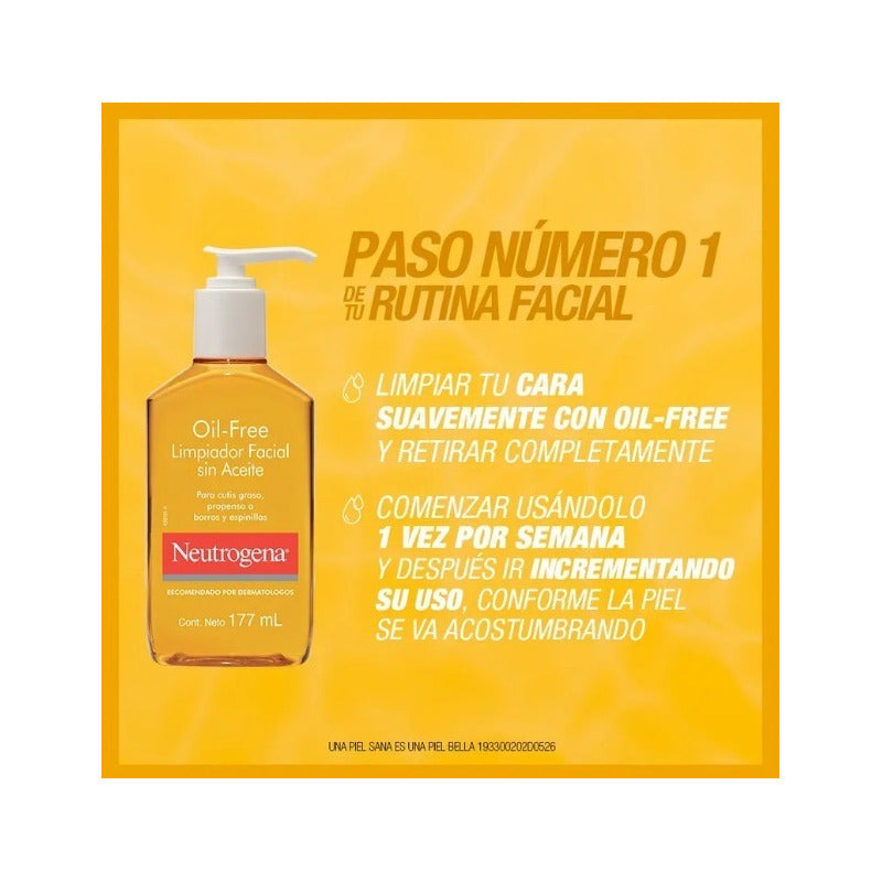 Gel Limpiador Facial Neutrogena Oil Free 150 Gr Grasa