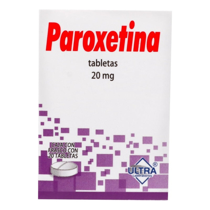Paroxetina Ultra 20mg Con 20 Tabletas