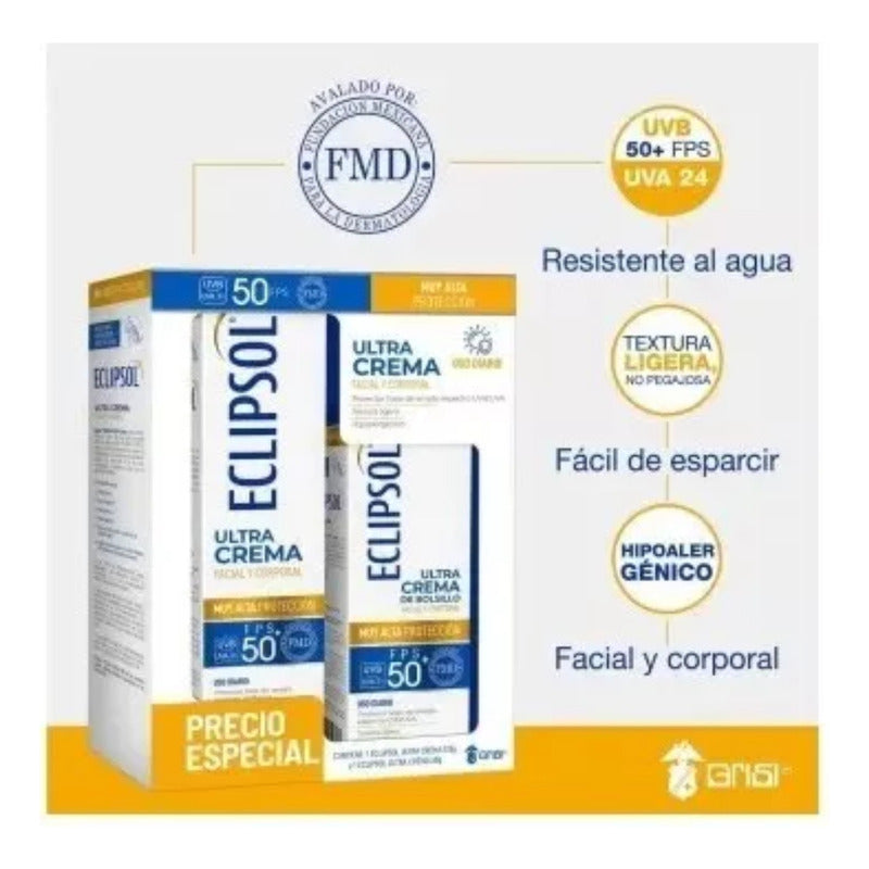 Kit Eclipsol Protector Solar Fps 50 Ultra Crema 125g Y 60g