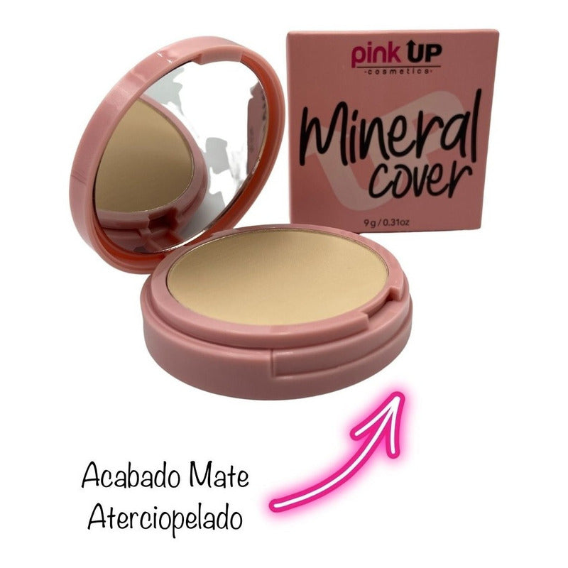 Base De Maquillaje En Polvo Pink Up Mineral Cover Tono Light Pink Up