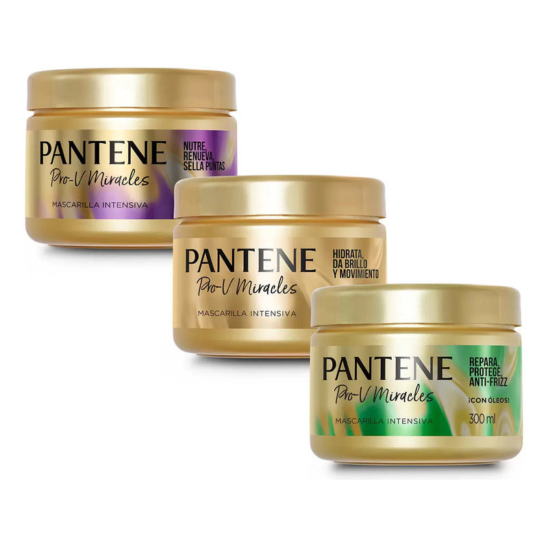 Pack 3 Pantene Pro-v Miracles Mascarillas Intensivas