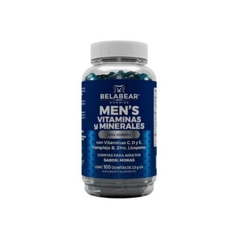 Belabear Mens Vitaminas Y Minerales Para Hombre 100 Gomitas Moras