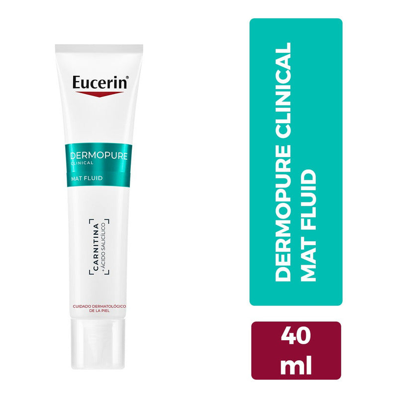 Eucerin Dermopure Fluido Facial Matificante 40ml, Piel Grasa Grasa Día/noche