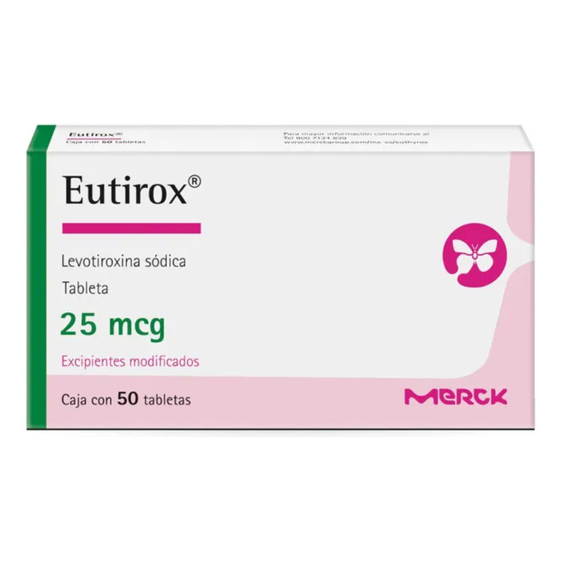 Eutirox Tabletas 25 Mcg, 50 Tabletas