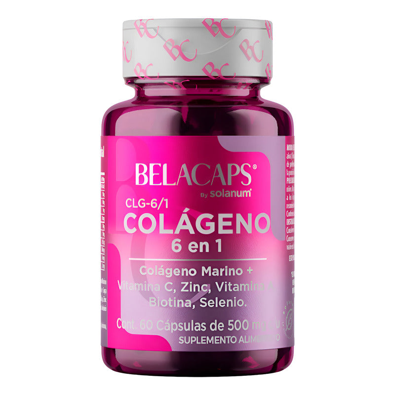 Solanum Colágeno 6 En 1 60 Capsulas Sin Sabor