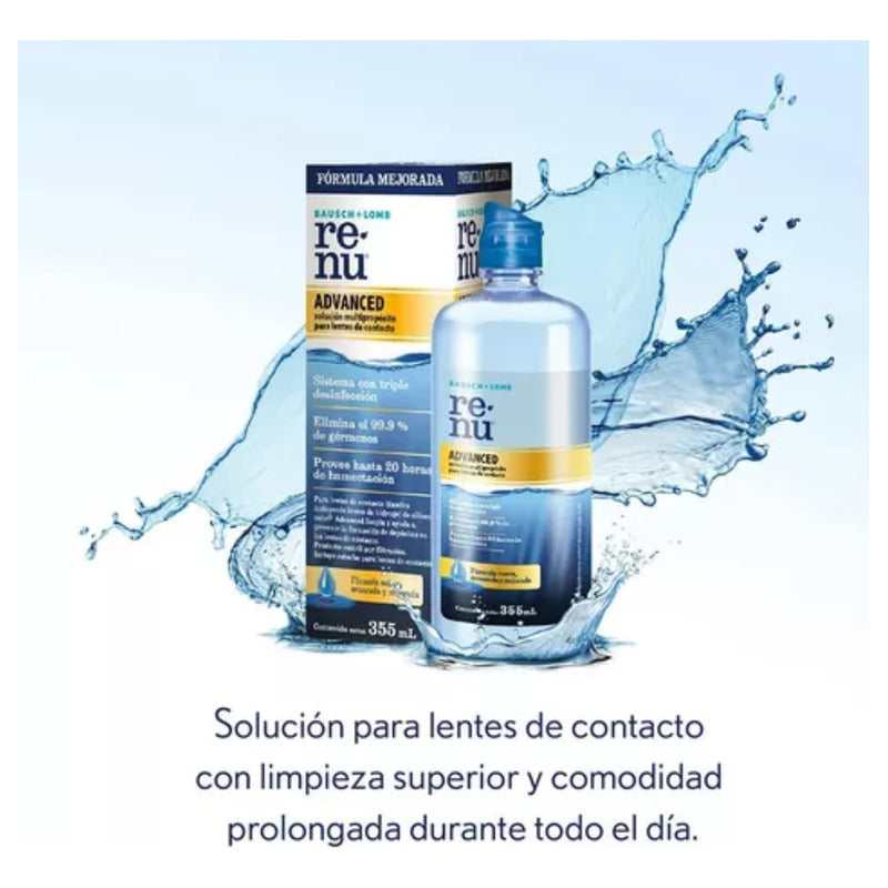 Solución Bausch + Lomb Renu Advanced 355ml Con Estuche Para Lentes De Contacto Blandos