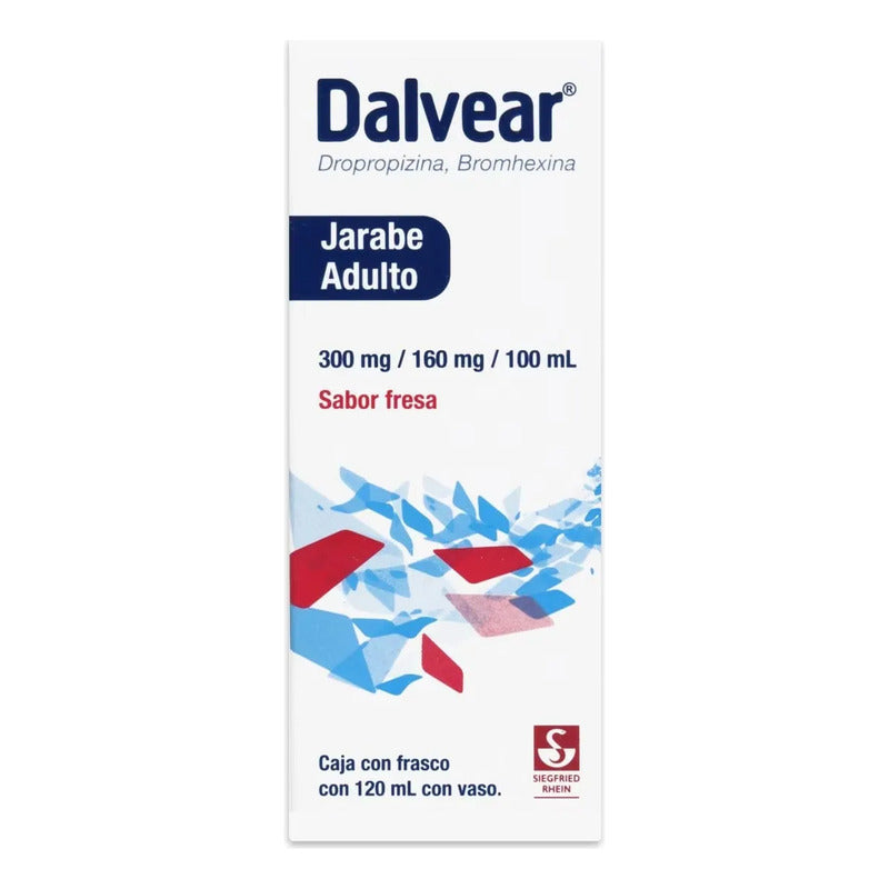 Dalvear Dropropizina-bromhexina Jarabe Adulto Fresa 120ml