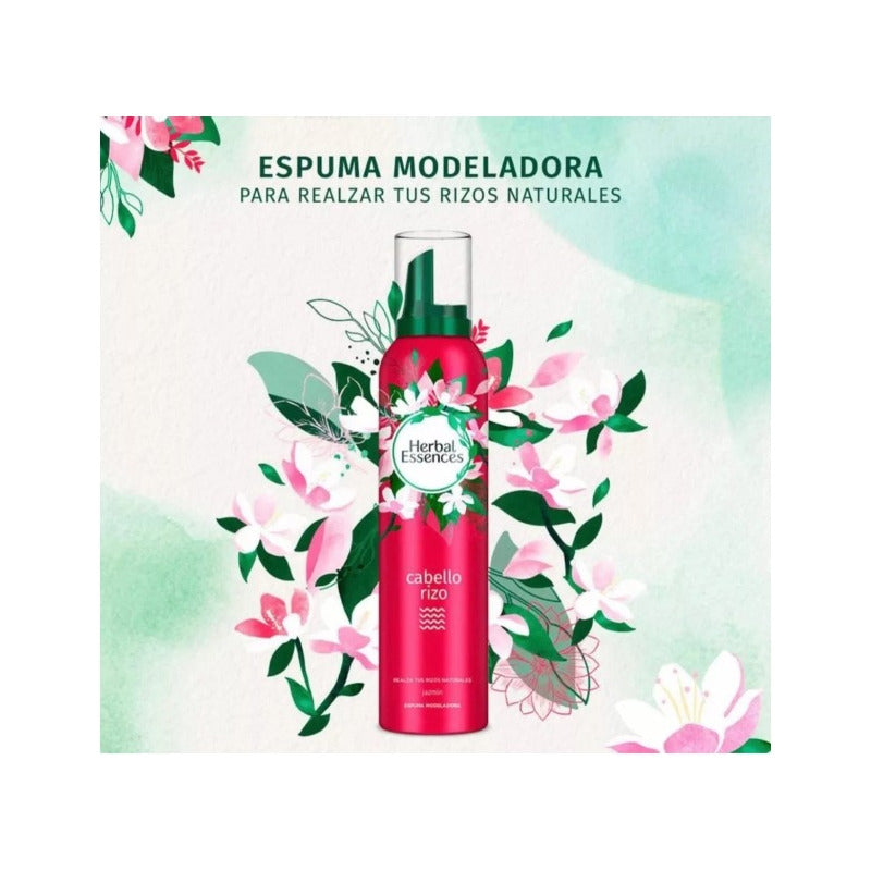 Espuma Modeladora Herbal Essences Cabello Rizo 5 Pzs 200g Cu