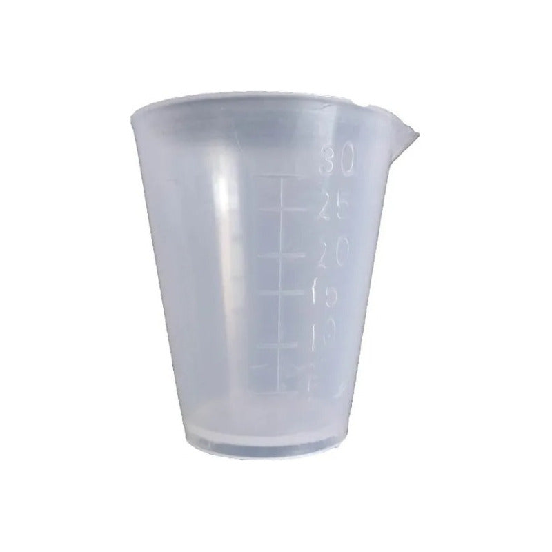 Par De Vasos Dosificadores Graduados 30ml Plástico Color Transparente