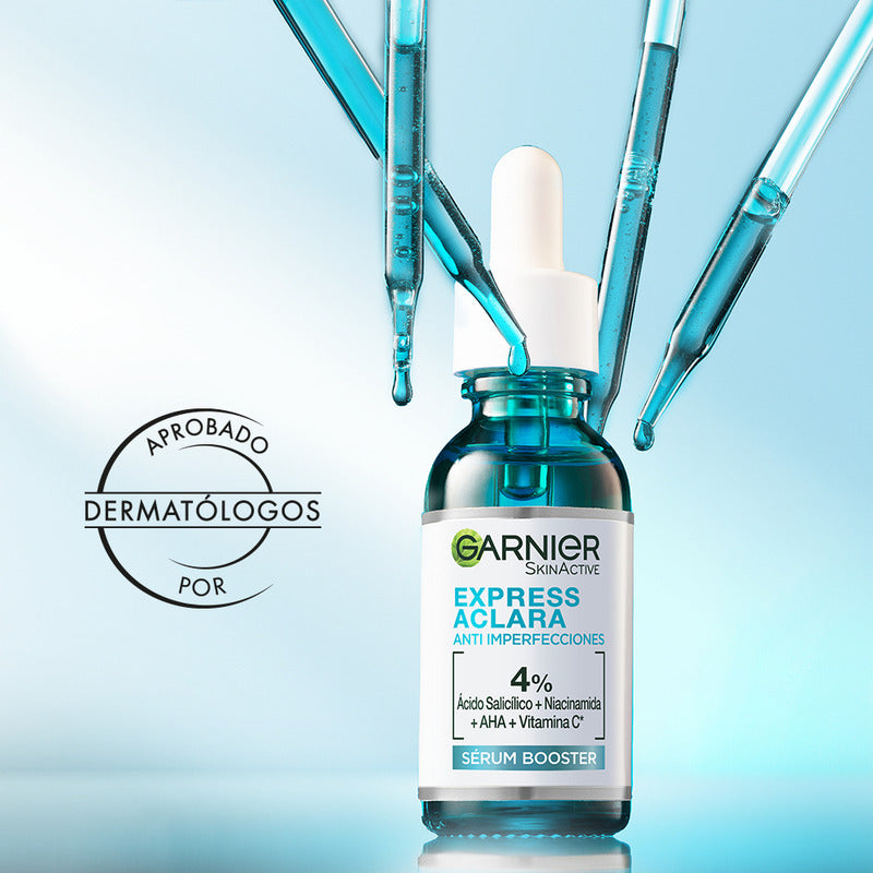 Garnier Express Aclara Sérum Anti-imperfecciones 30 Ml, Vitamina C + Ácido Salicílico
