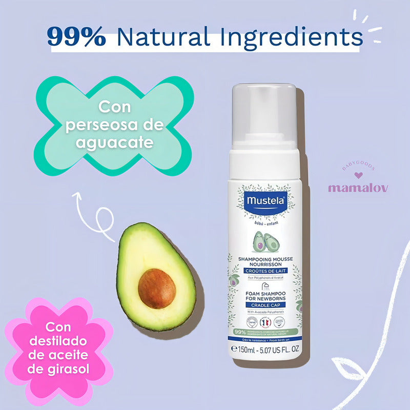 Shampoo Espuma Para Recién Nacido Mustela By Maternelle