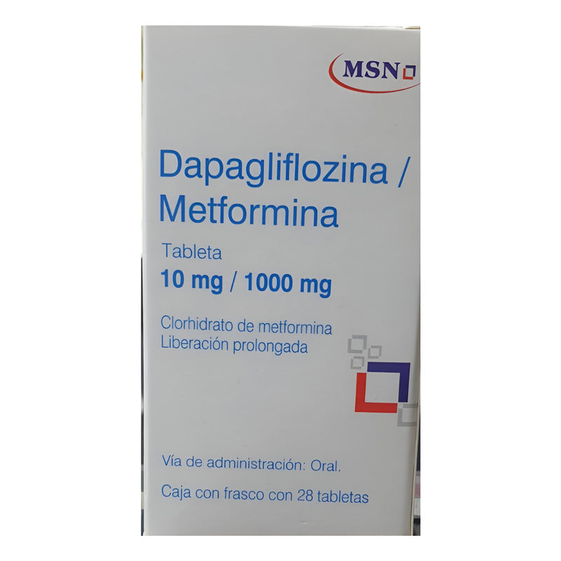 Metformina 1000 Mg Dapagliflozina 10mg 28tabletas