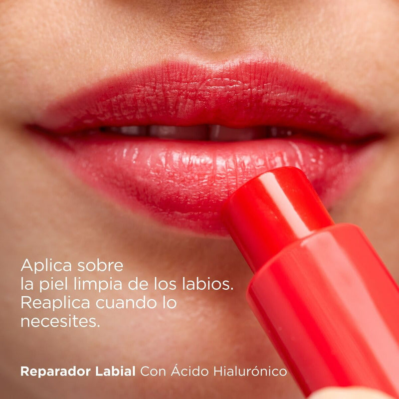 Bálsamo Reparador Labial Con A.h. | Color: Rojo | Isdin 4g