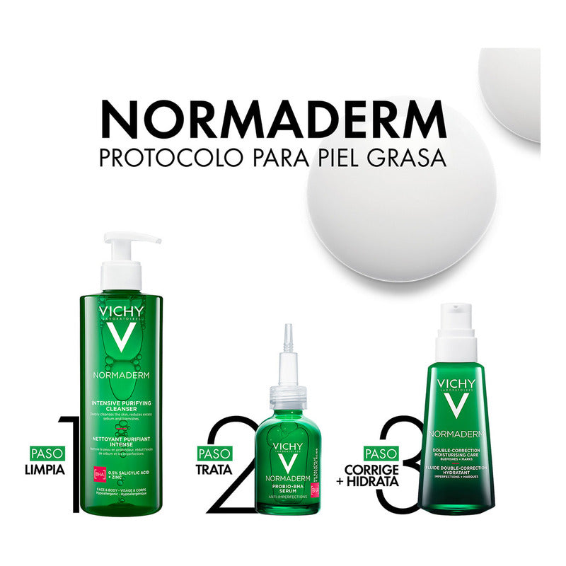 Vichy Normaderm Gel Limpiador Facial Hipoalergénico Ideal Para Piel Mixta A Grasa, 400ml