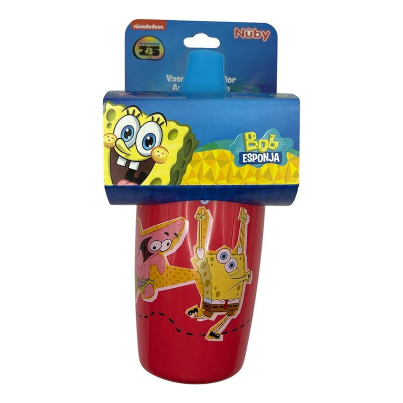Vaso Entrenador Nuby Antiderrames 325ml Bob Esponja